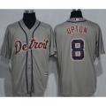 Tigers #8 Justin Upton Grey New Cool Base Stitched MLB Jersey