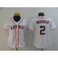 Women's Houston Astros #2 Alex Bregman White Cool Base Stitched MLB Jersey