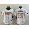 Women's Los Angeles Dodgers #26 Tony Gonsolin 2022 All-Star White Stitched Baseball Jersey(Run Small)