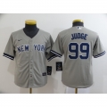 Women's New York Yankees #99 Aaron Judge Grey Cool Base Stitched MLB Jersey(Run Small)
