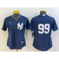 Women's New York Yankees #99 Aaron Judge Navy Stitched Baseball Jersey(Run Small)