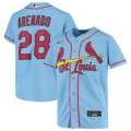 Youth St. Louis Cardinals #28 Nolan Arenado Blue Cool Base Stitched Baseball Jersey
