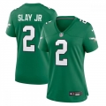 Women's Philadelphia Eagles #2 Darius Slay JR Green Stitched Football Jersey(Run Small)