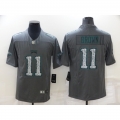 Men's Philadelphia Eagles #11 A. J. Brown Gray Fashion Static Limited Stitched Jersey
