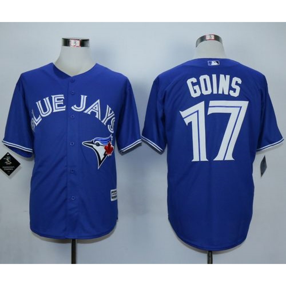 Blue Jays #17 Ryan Goins Blue New Cool Base Stitched MLB Jersey