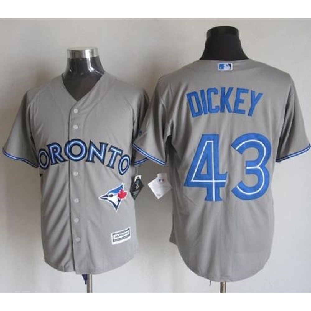 Blue Jays #43 R.A. Dickey Grey New Cool Base Stitched MLB Jersey