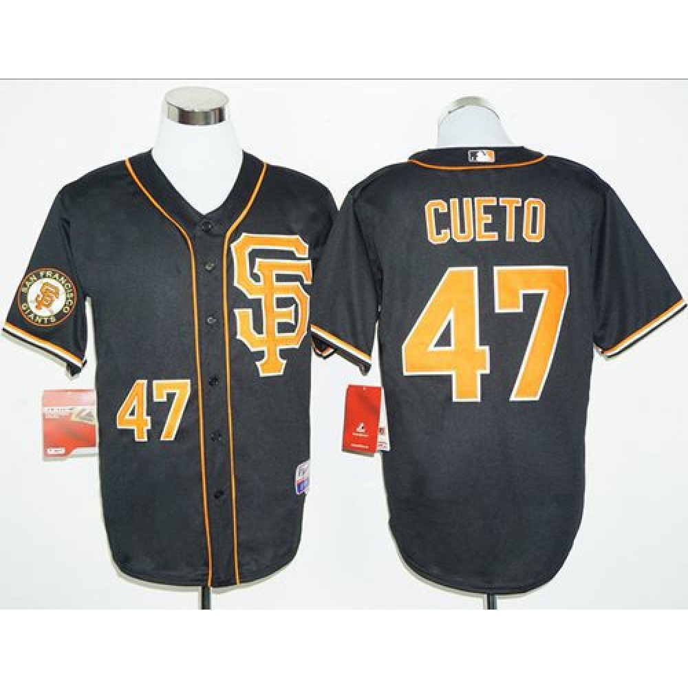 Giants #47 Johnny Cueto Black 2016 Cool Base Stitched MLB Jersey