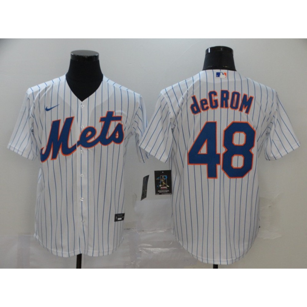 Men's New York Mets #48 Jacob deGrom White Cool Base Stitched MLB Jersey