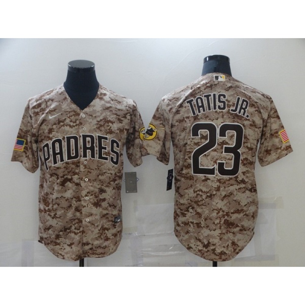 Men's San Diego Padres #23 Fernando Tatis Jr. 2021 Camo Cool Base Stitched Baseball Jersey