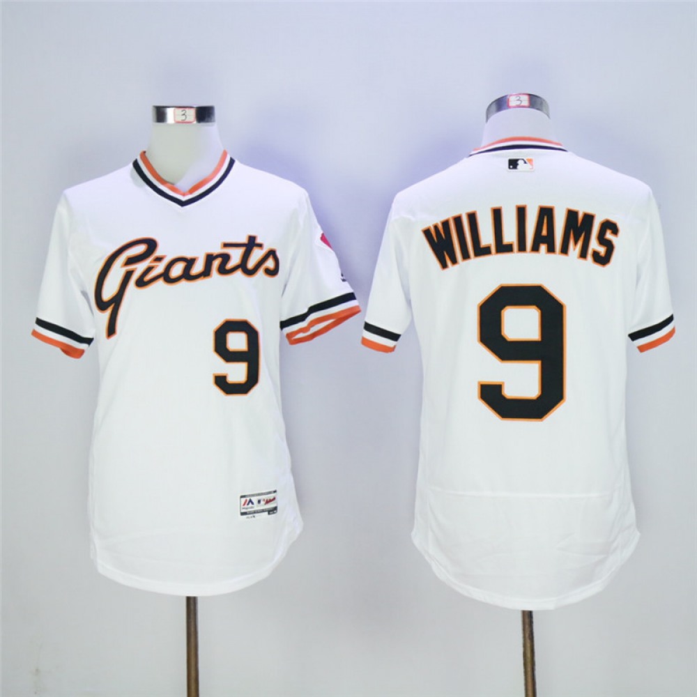 Men's San Franciscoc Giants #9 Matt Williams White Cool Base Cooperstown Collection Player Stitched MLB Jersey