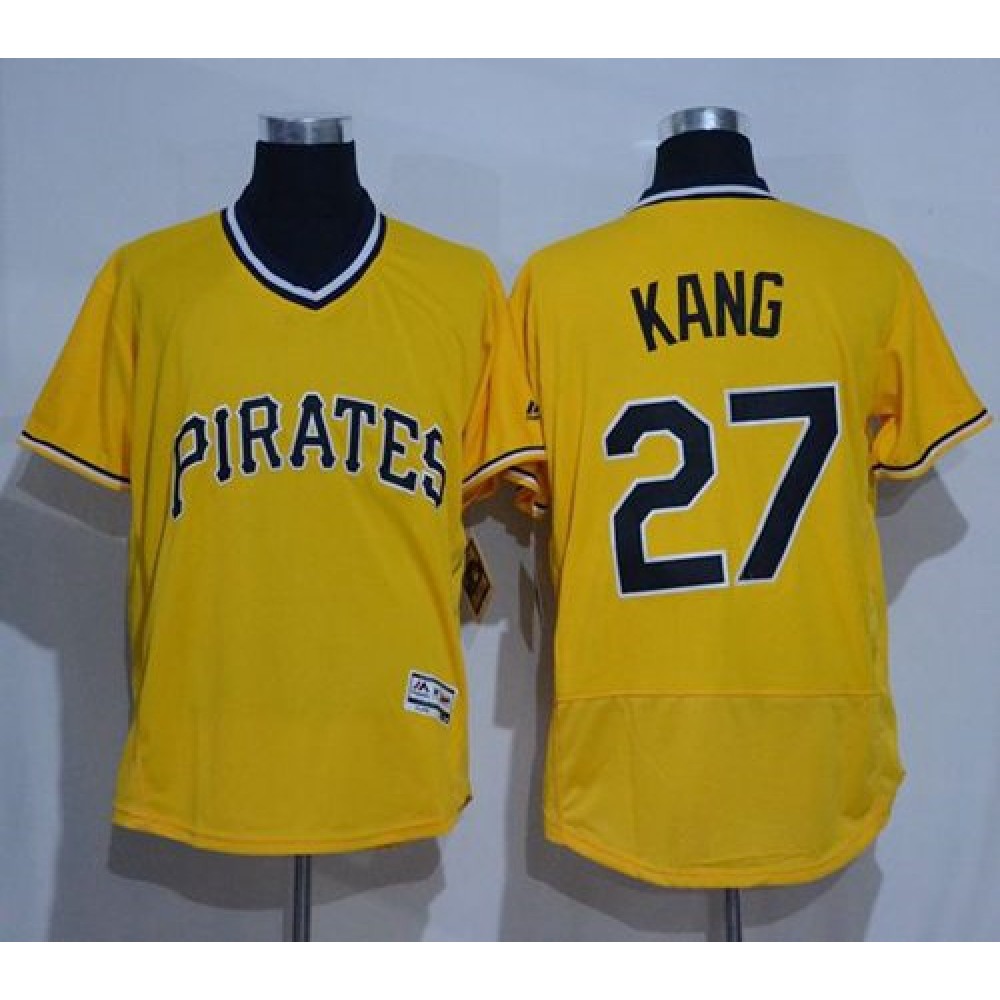 Pirates #27 Jung-ho Kang Gold Flexbase Authentic Collection Cooperstown Stitched MLB Jersey