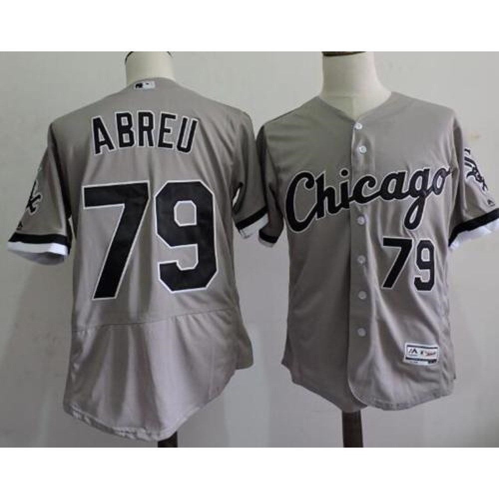 White Sox #79 Jose Abreu Grey Flexbase Authentic Collection Stitched MLB Jersey