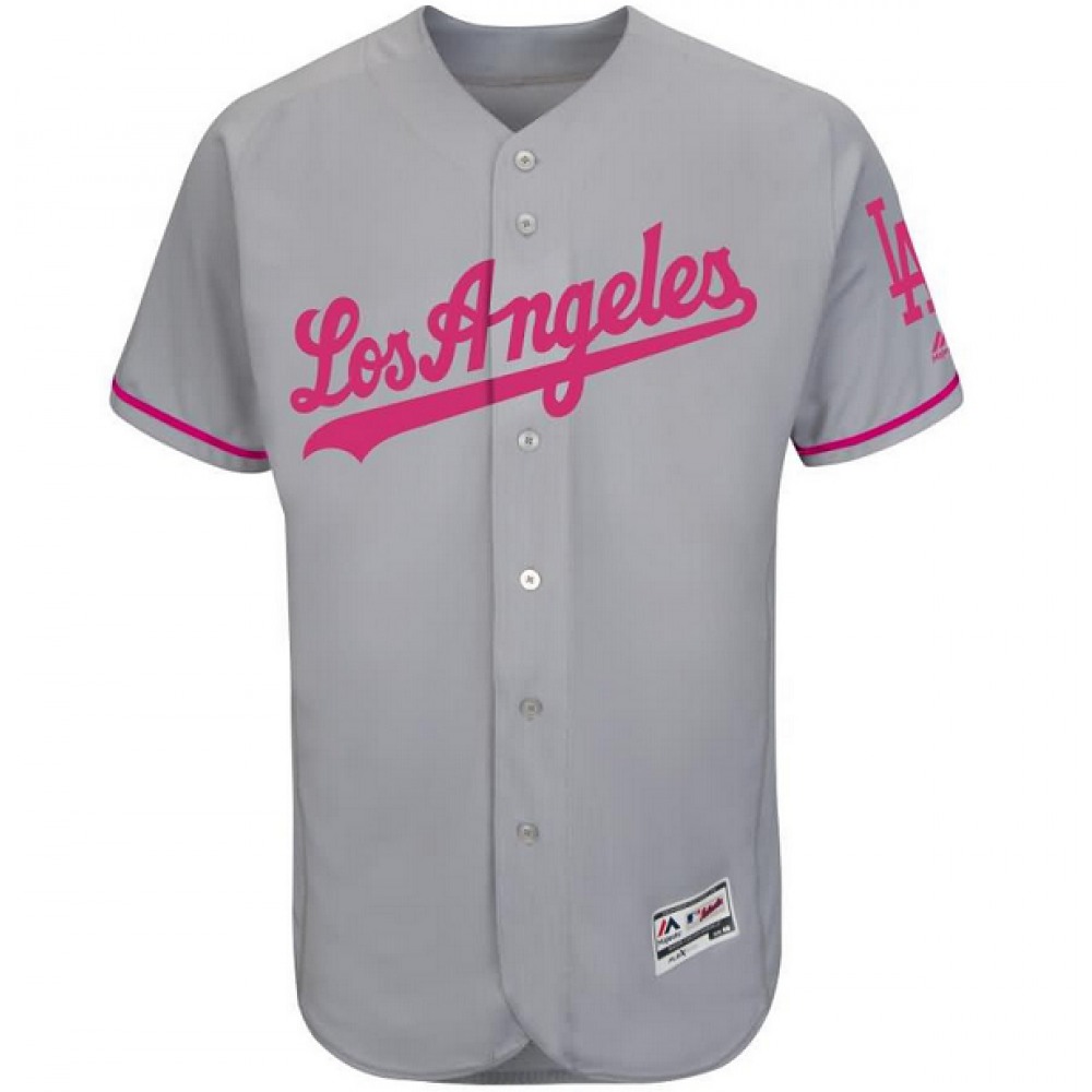 Women's Los Angeles Dodgers Blank Grey Stitched Baseball Jersey(Run Small)