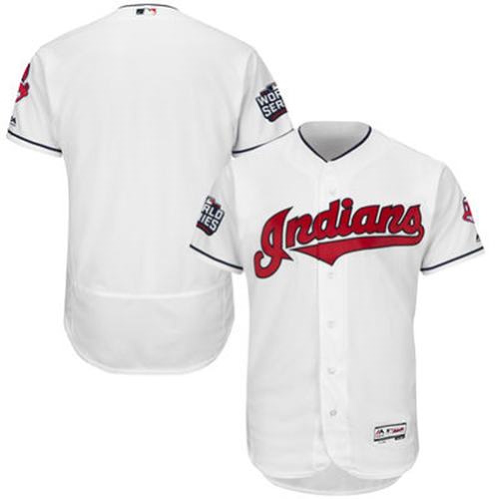 indians Blank White Flexbase Authentic Collection 2016 World Series Bound Stitched MLB Jersey