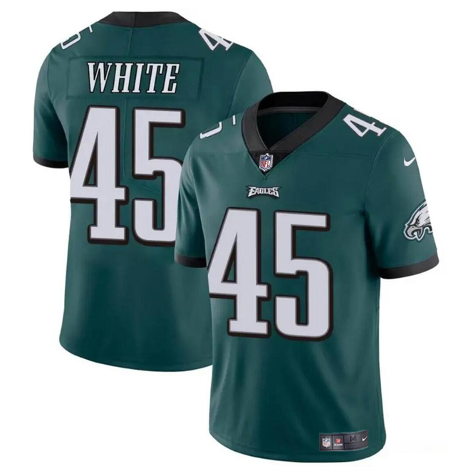 Men's Philadelphia Eagles #45 Devin White Green Vapor Untouchable Limited Football Stitched Jersey