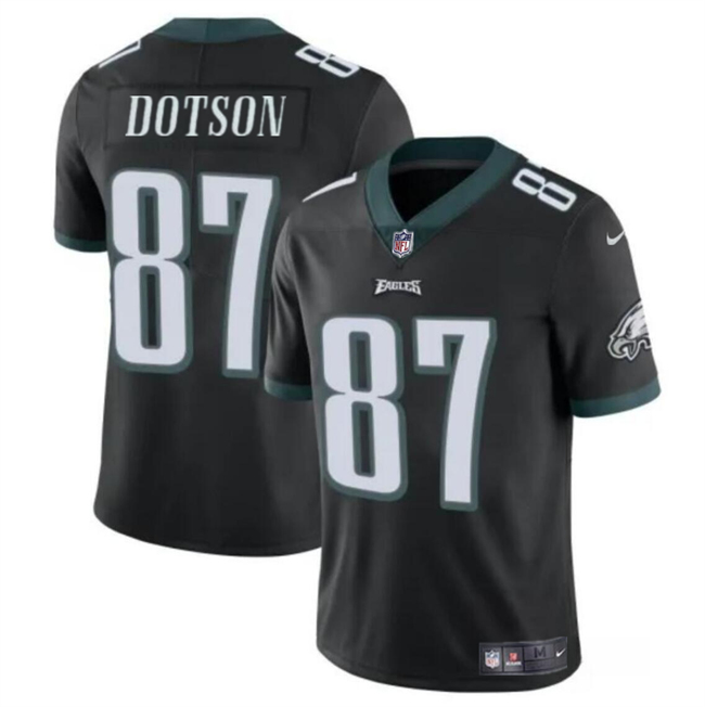 Men's Philadelphia Eagles #87 Jahan Dotson Black Vapor Untouchable Limited Stitched Football Jersey