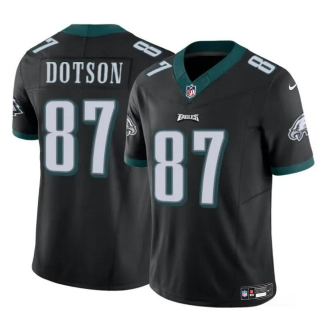 Men's Philadelphia Eagles #87 Jahan Dotson Black F.U.S.E Vapor Untouchable Limited Stitched Football Jersey