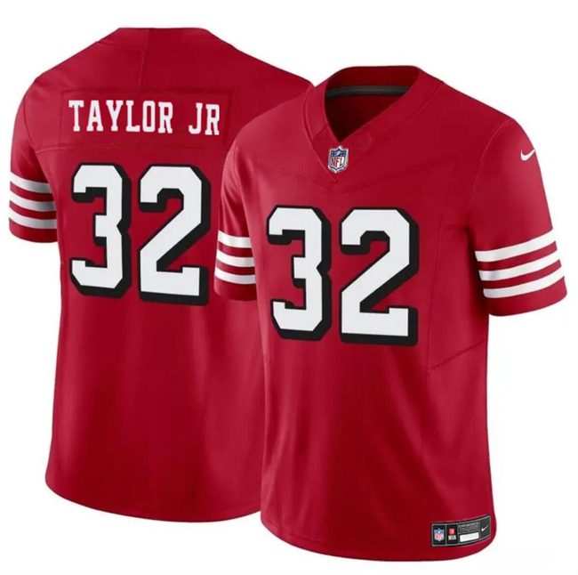 Men's San Francisco 49ers #32 Patrick Taylor Jr New Red 2024 F.U.S.E. Vapor Untouchable Limited Stitched Football Jersey