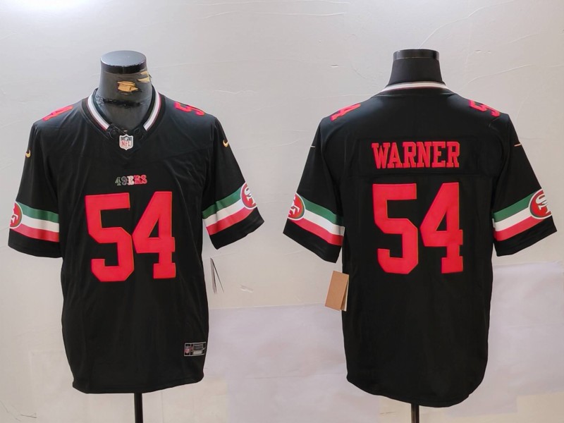 Men's San Francisco 49ers #54 Fred Warner Black F.U.S.E. Mexico Vapor Limited Stitched Football Jersey