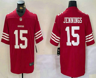 Men's San Francisco 49ers #15 Jauan Jennings Red Vapor Untouchable Limited Stitched Jersey