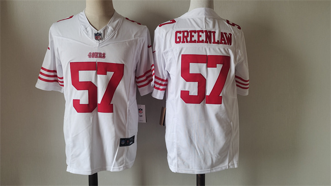 Men's San Francisco 49ers #57 Dre Greenlaw White 2024 F.U.S.E. Vapor Untouchable Limited Stitched Football Jersey