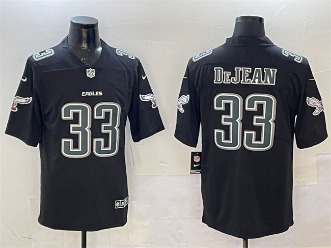 Men's Philadelphia Eagles #33 Cooper DeJean Black Fashion New Vapor Untouchable Limited Stitched Football Jersey