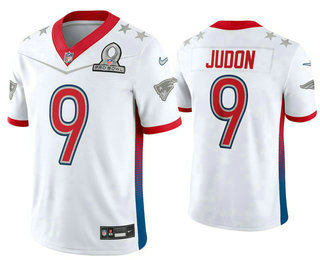 Men's New England Patriots #9 Matt Judon White 2022 Pro Bowl Vapor Untouchable Stitched Limited Jersey