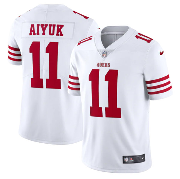 Men's San Francisco 49ers #11 Brandon Aiyuk 2022 New White Vapor Untouchable Stitched Jersey