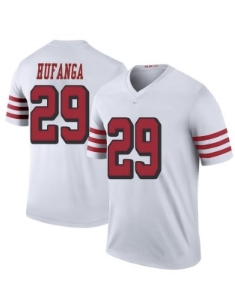 Men's San Francisco 49ers #29 Talanoa Hufanga White Stitched Jersey