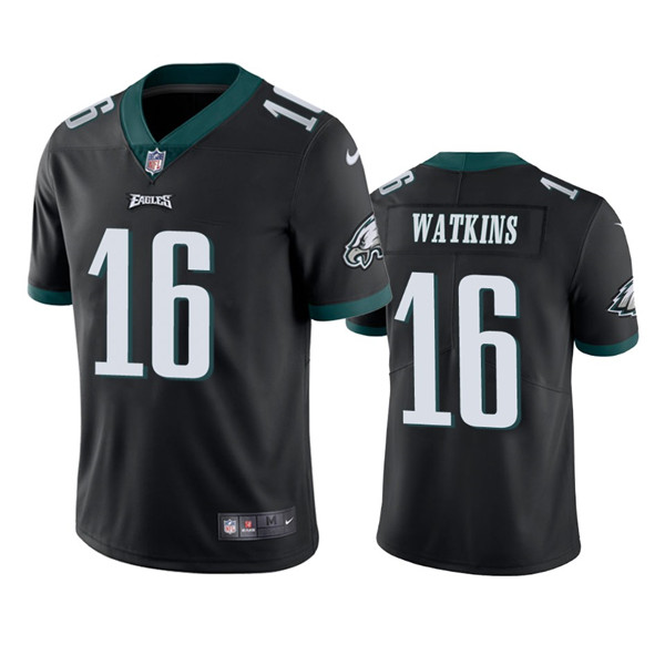 Men's Philadelphia Eagles #16 Quez Watkins 2022 Black Vapor Untouchable Limited Stitched Jersey