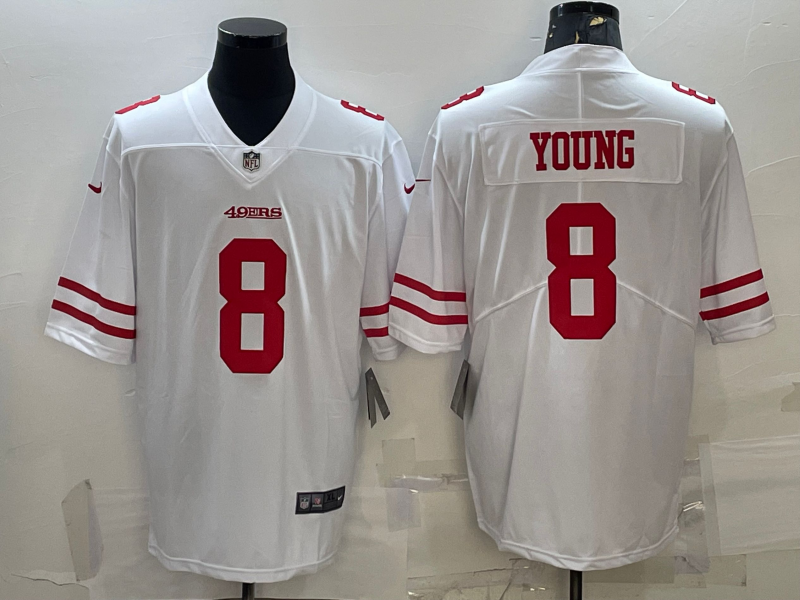 Men's San Francisco 49ers #8 Steve Young White 2017 Vapor Untouchable Stitched NFL Nike Limited Jersey