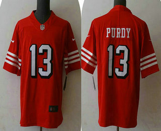 Men's San Francisco 49ers #13 Brock Purdy New Red Vapor Untouchable Limited Stitched Football Jersey