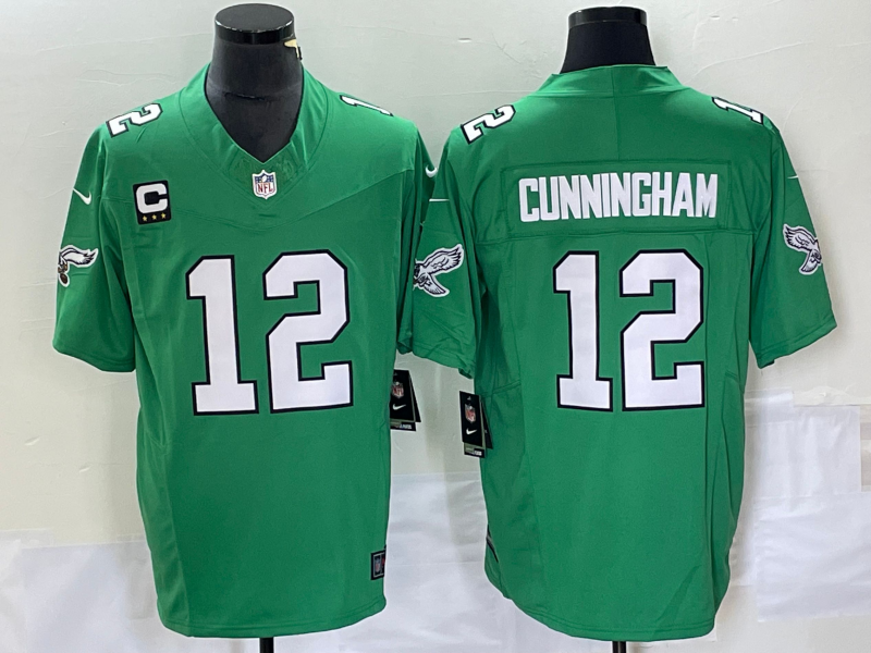 Men's Philadelphia Eagles #12 Randall Cunningham Green 2023 F.U.S.E. Vapor Untouchable With C Patch Stitched Football Jersey