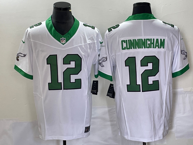 Men's Philadelphia Eagles #12 Randall Cunningham White 2023 FUSE Vapor Untouchable Stitched Jersey