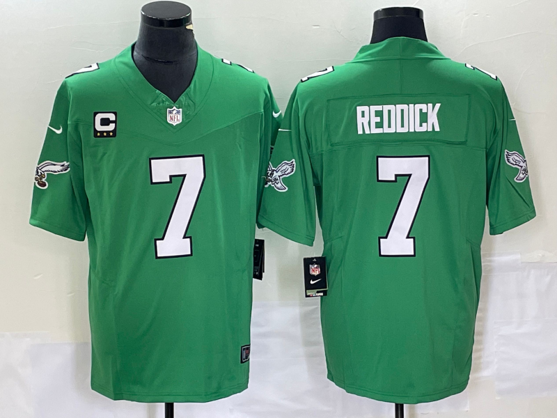 Men's Philadelphia Eagles #7 Haason Reddick Green 2023 F.U.S.E. With C Patch Vapor Untouchable Stitched Football Jersey