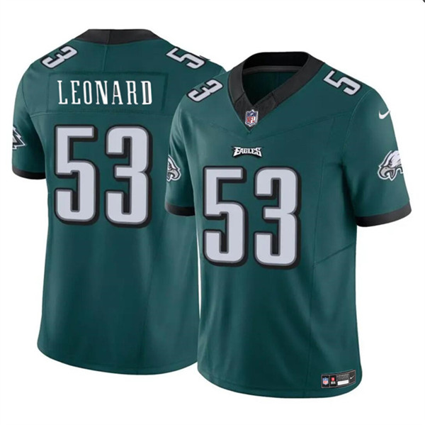 Men's Philadelphia Eagles #53 Shaquille Leonard Green 2023 F.U.S.E. Vapor Untouchable Limited Football Stitched Jersey