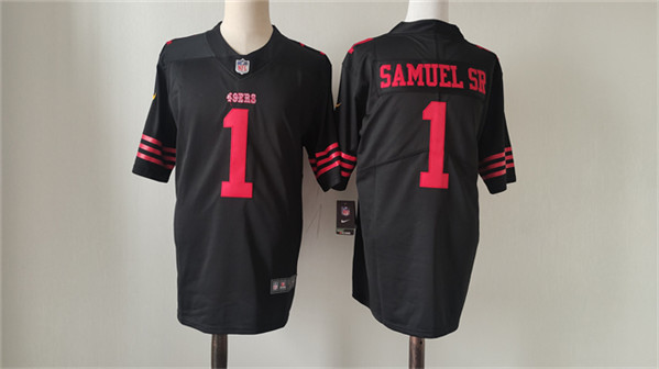 Men's San Francisco 49ers #1 Deebo Samuel Black Vapor Untouchable Limited Football Stitched Jersey