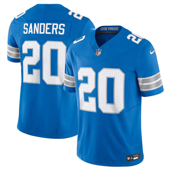 Men's Detroit Lions #20 Barry Sanders Blue 2024 F.U.S.E. Vapor Limited Stitched Jersey