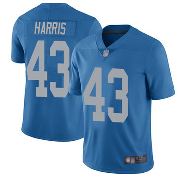 Lions #43 Will Harris Blue Throwback Men's Stitched Football Vapor Untouchable Limited Jersey