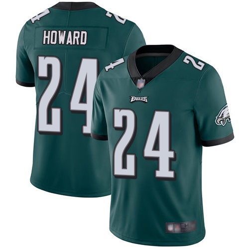 Nike Eagles #24 Jordan Howard Midnight Green Team Color Men's Stitched NFL Vapor Untouchable Limited Jersey