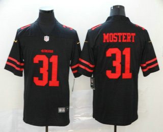 Men's San Francisco 49ers #31 Raheem Mostert Black 2017 Vapor Untouchable Stitched NFL Nike Limited Jersey