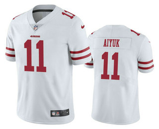 Men's San Francisco 49ers #11 Brandon Aiyuk White 2020 Vapor Untouchable Stitched NFL Nike Limited Jersey