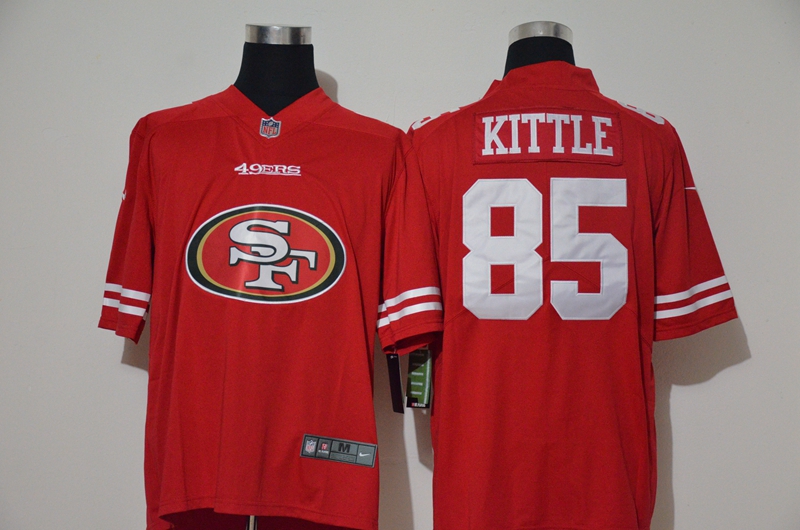 Men's San Francisco 49ers #85 George Kittle Red 2020 Big Logo Vapor Untouchable Stitched NFL Nike Fashion Limited Jersey