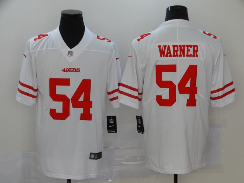 Men's San Francisco 49ers #54 Fred Warner White 2017 Vapor Untouchable Stitched NFL Nike Limited Jersey