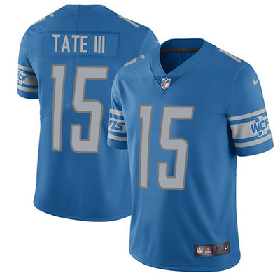 Nike Detroit Lions #15 Golden Tate III Light Blue Team Color Stitched NFL Vapor Untouchable Limited Jersey