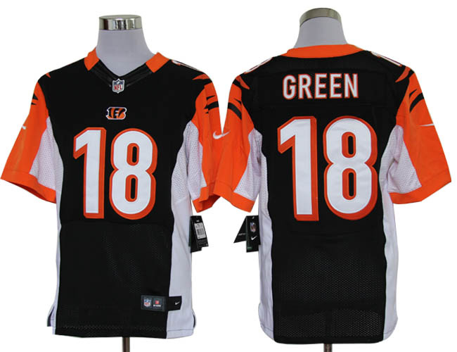 Size 60 4XL-A.J. Green Cincinnati Bengals #18 Black Stitched Nike Elite NFL Jerseys