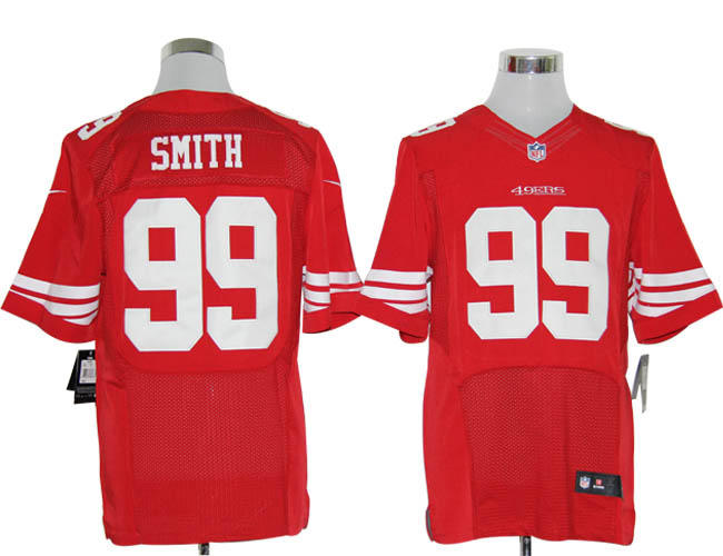 Size 60 4XL-Aldon Smith San Francisco 49ers #99 Red Stitched Nike Elite NFL Jerseys