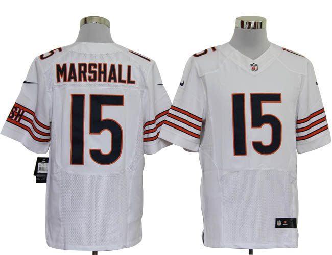 Size 60 4XL-Brandon Marshall Chicago Bears #15 White Stitched Nike Elite NFL Jerseys