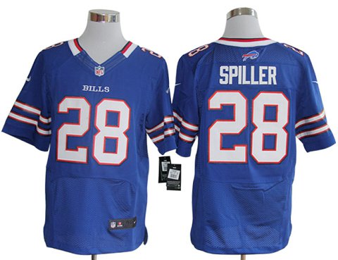 Size 60 4XL-C.J. Spiller Buffalo Bills #28 Royal Blue Stitched Nike Elite NFL Jerseys