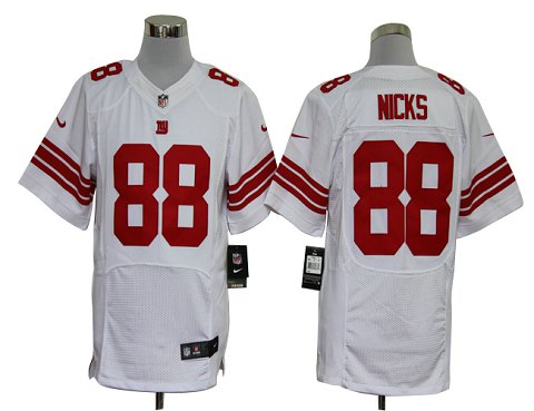 Size 60 4XL-Hakeem Nicks New York Giants #88 White Stitched Nike Elite NFL Jerseys